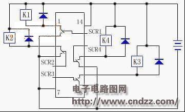 CMOS 集成塊帶動繼電器電路